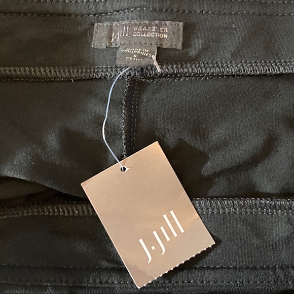 J Jill Black Pants Black Wearever Collection Size S Petite NWT Split Hem Detail - Picture 2 of 8